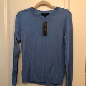 Banana Republic Blue Scalloped  Sweater